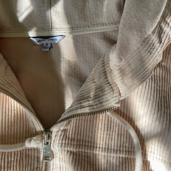 SOLD Naked Zebra Corduroy Beige Jacket - Picture 2 of 4